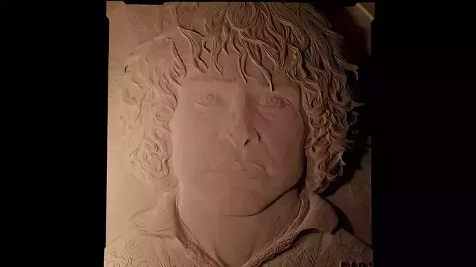 Frodo Baggins LOTR CNC 3d Print High Relief Sand Casting