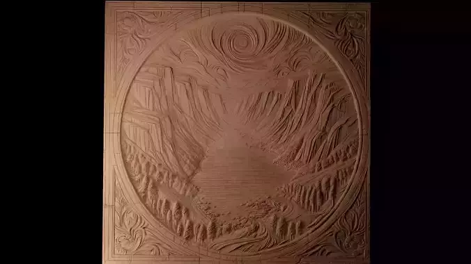 Fjord CNC 3d Print High Relief Sand Casting 3D print model