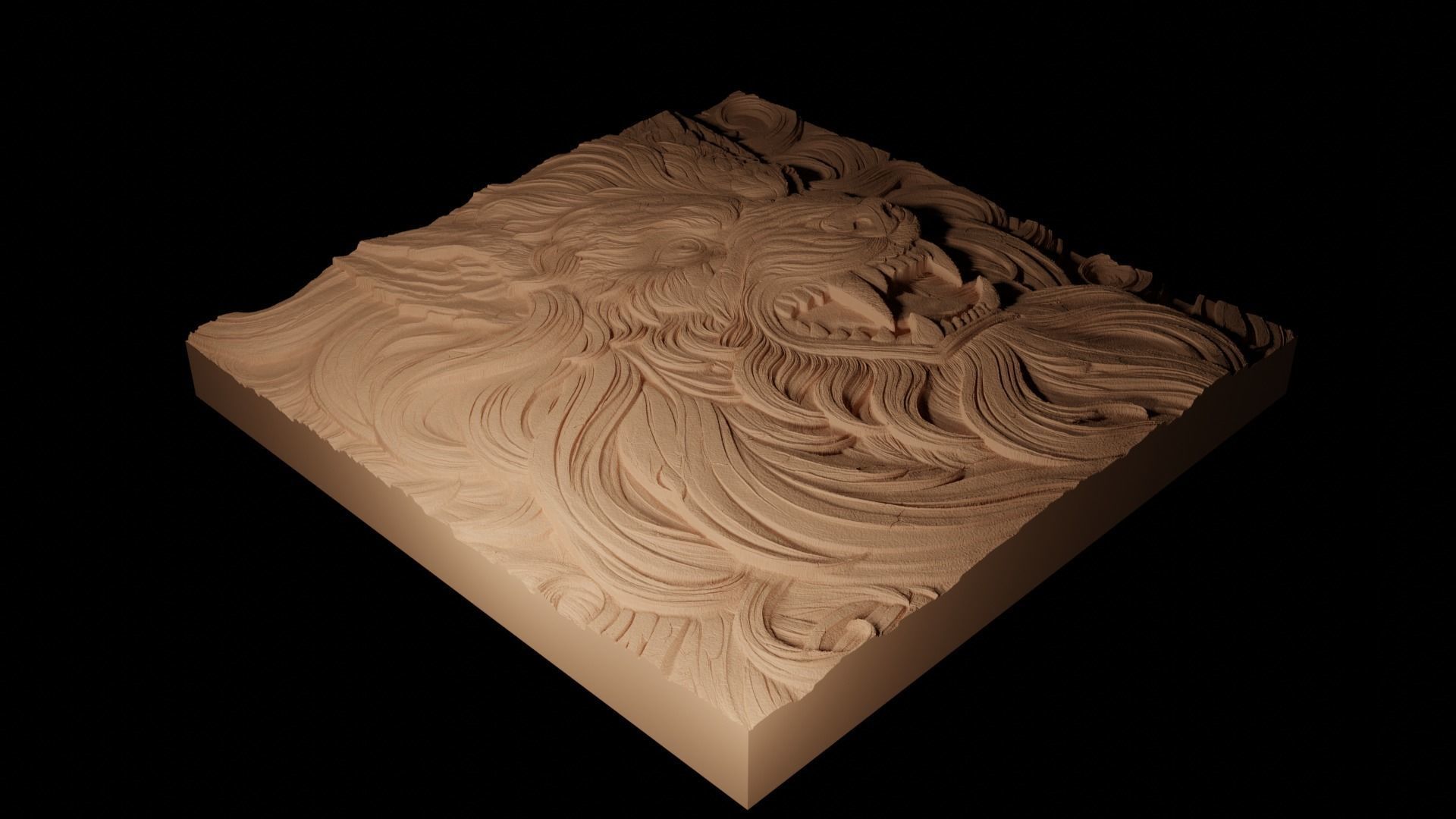 Fenrir CNC 3d Print High Relief Sand Casting 3D print model_2