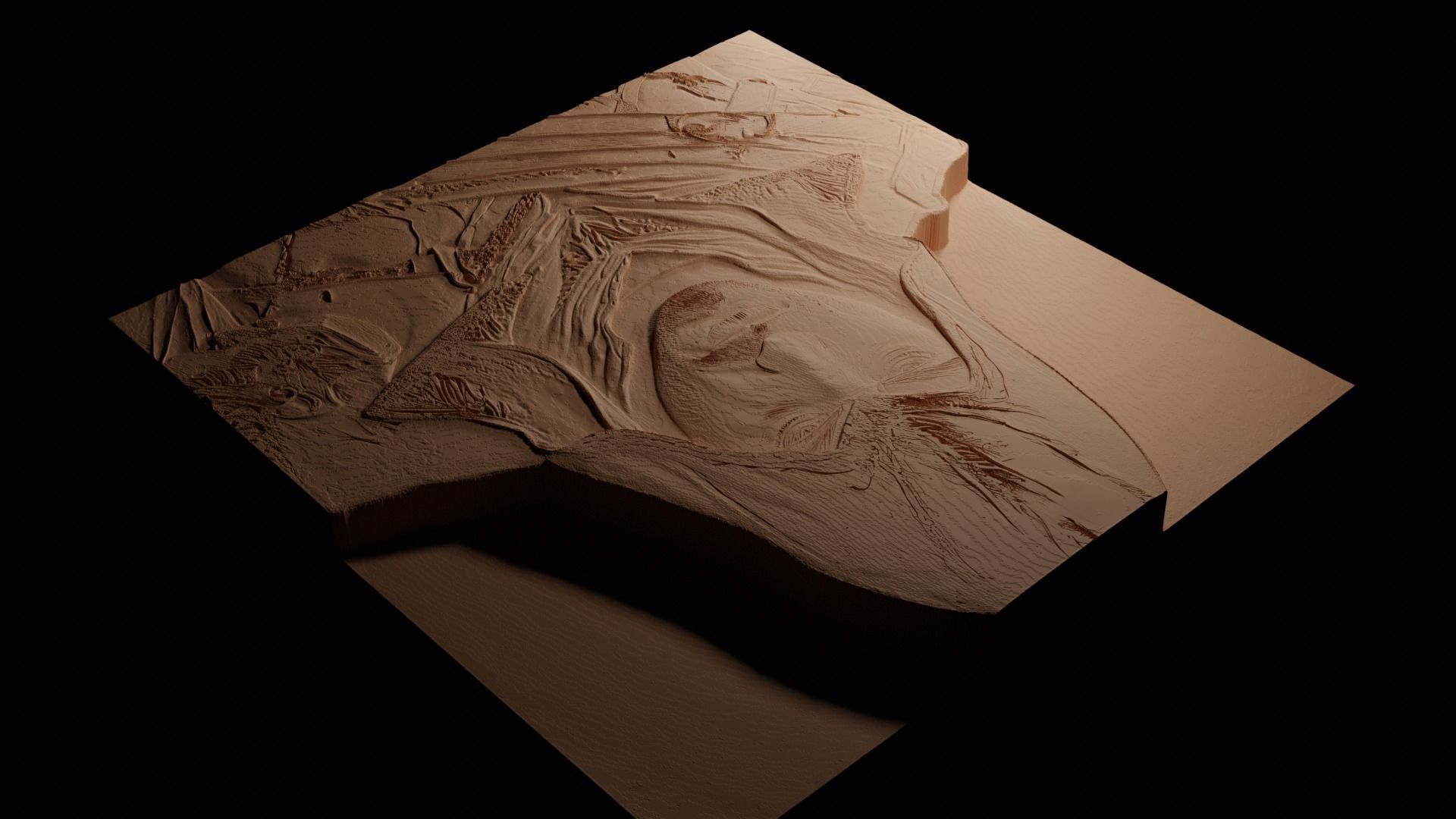 Ezio Auditore CNC 3d Print High Relief Sand Casting 3D print model_3