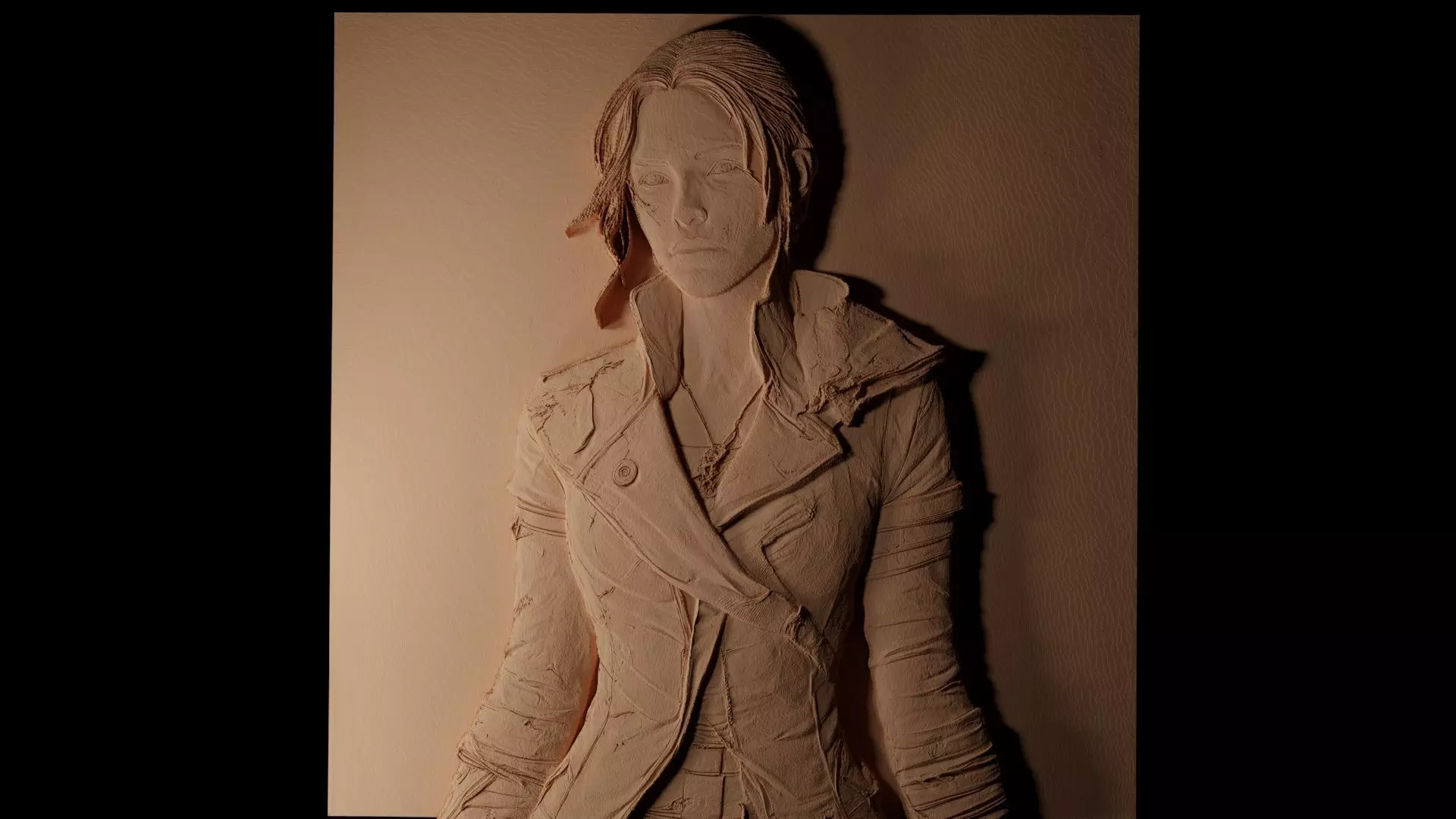 Emily Kaldwin Dishonored 2CNC 3d Print High Relief Sand Casting 3D print model_0