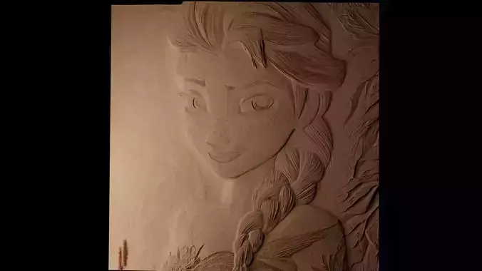 Elsa Frozen CNC 3d Print High Relief Sand Casting