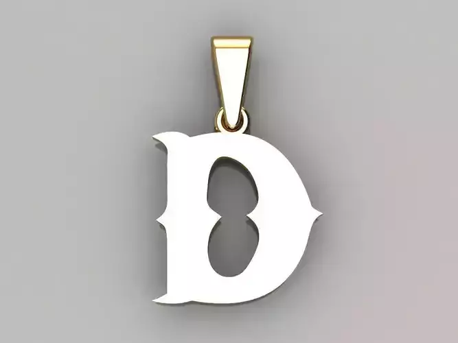 D alphabate  pendant 