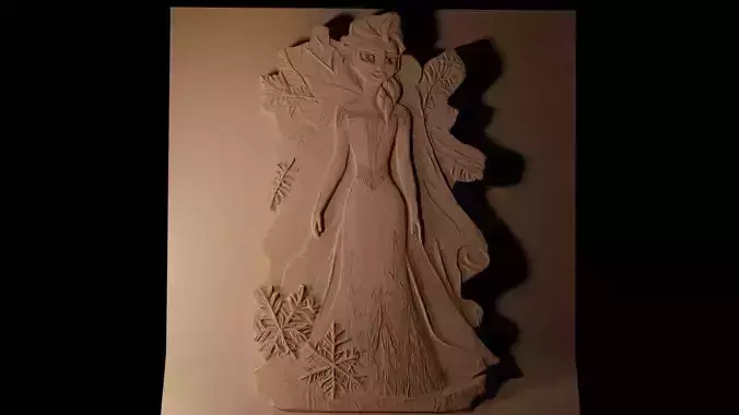 Elsa Frozen CNC 3d Print High Relief Sand Casting