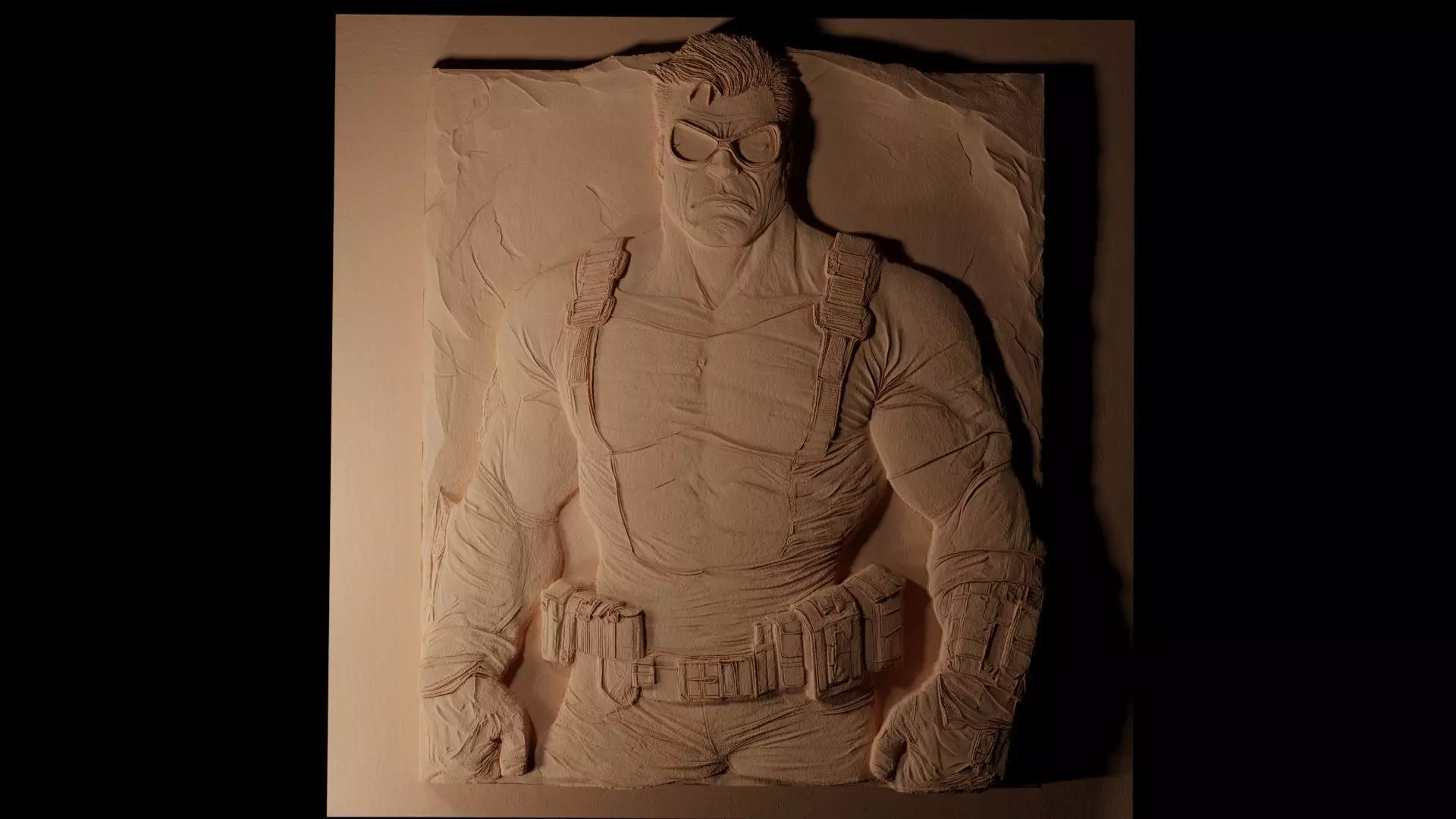 Duke Nukem CNC 3d Print High Relief Sand Casting 3D print model_0