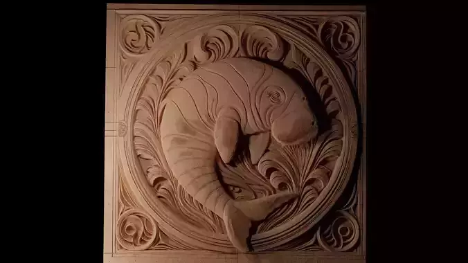 Dugong CNC 3d Print High Relief Sand Casting