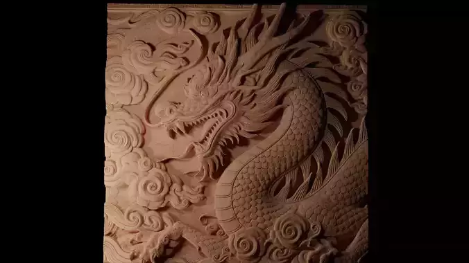 Dragon CNC 3d Print High Relief Sand Casting