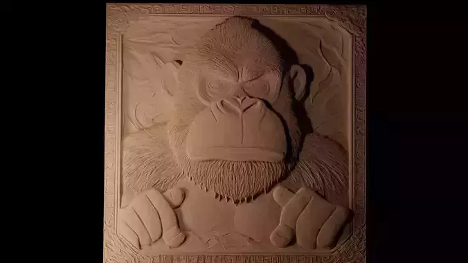 Donkey Kong CNC 3d Print High Relief Sand Casting 3D print model