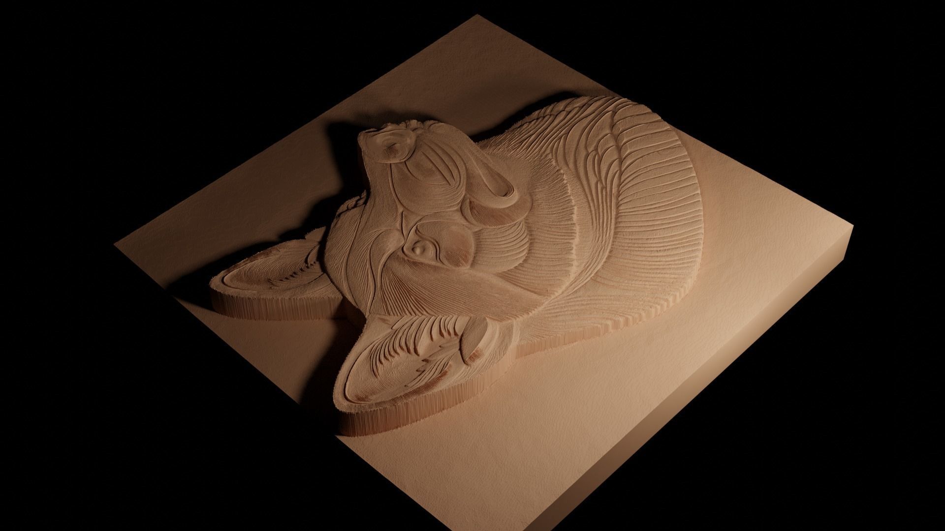 Dingo CNC 3d Print High Relief Sand Casting 3D print model_4