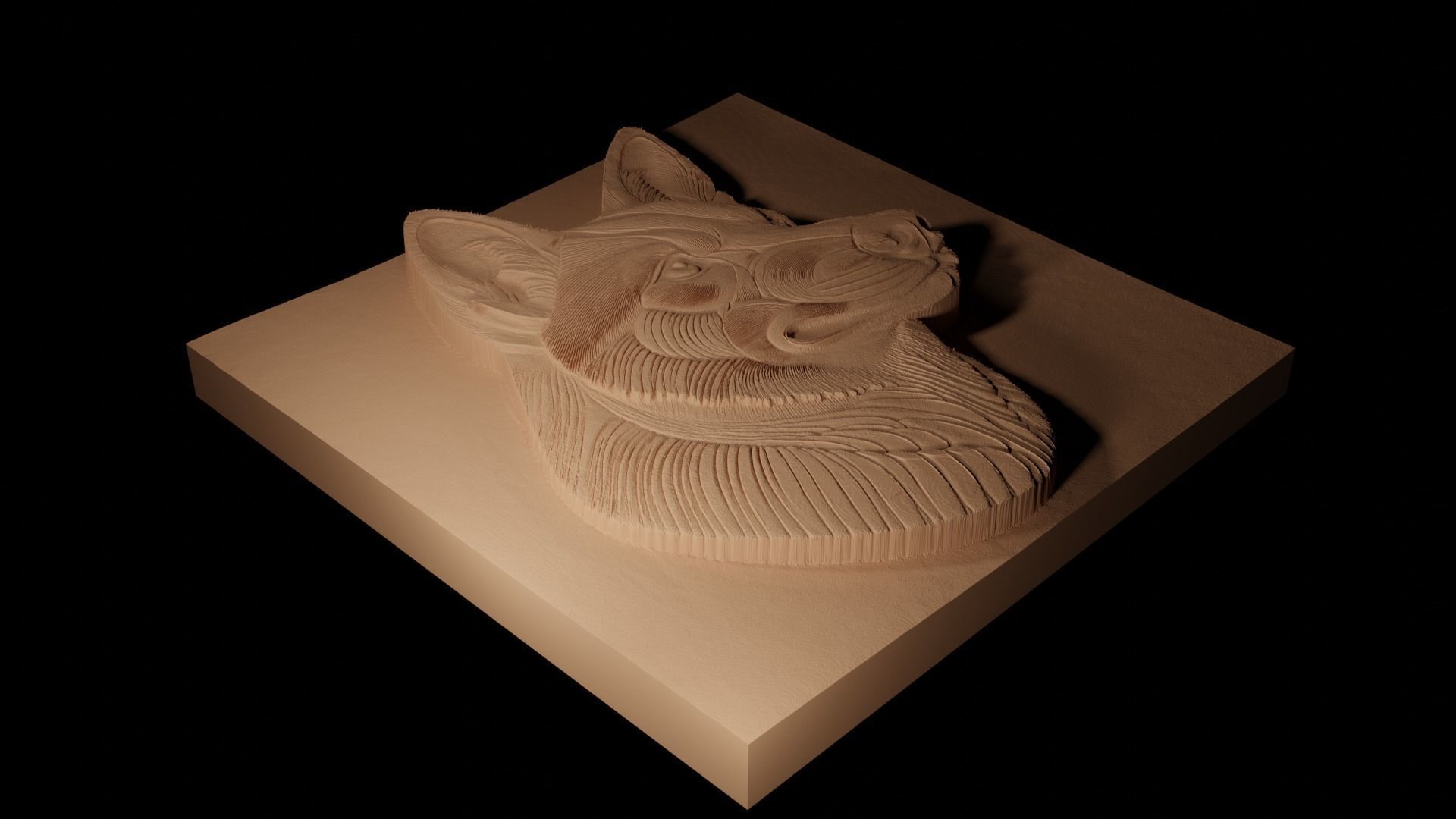 Dingo CNC 3d Print High Relief Sand Casting 3D print model_2