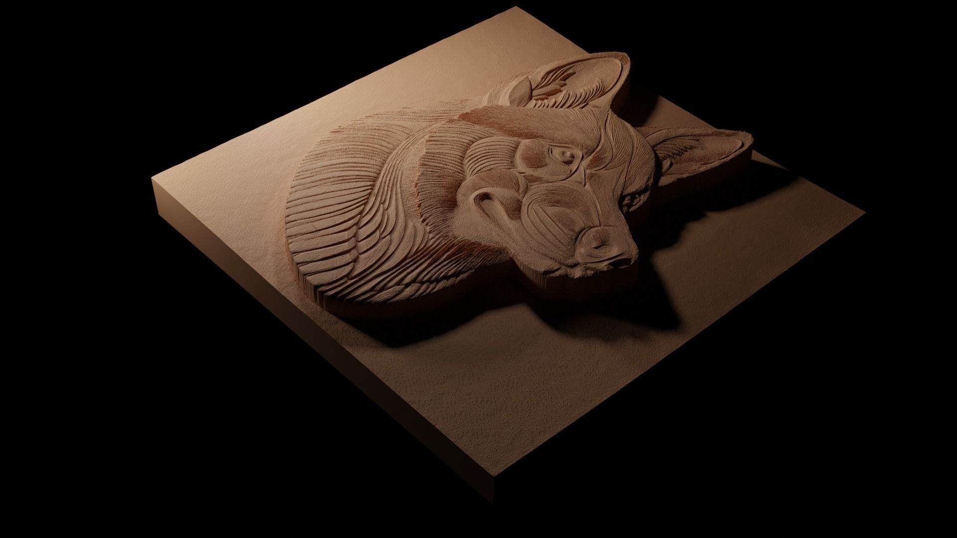 Dingo CNC 3d Print High Relief Sand Casting 3D print model_1