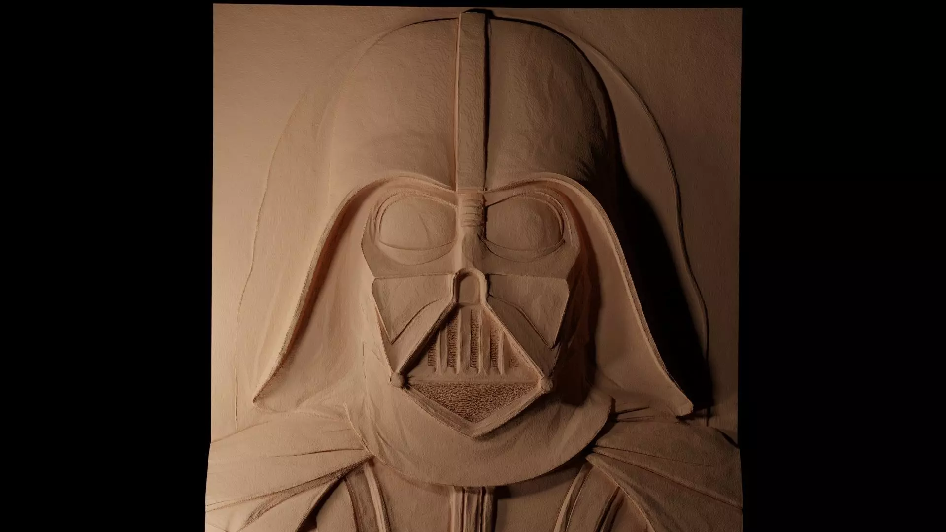 Darth Vader Star Wars CNC 3d Print High Relief Sand Casting 3D print model_0