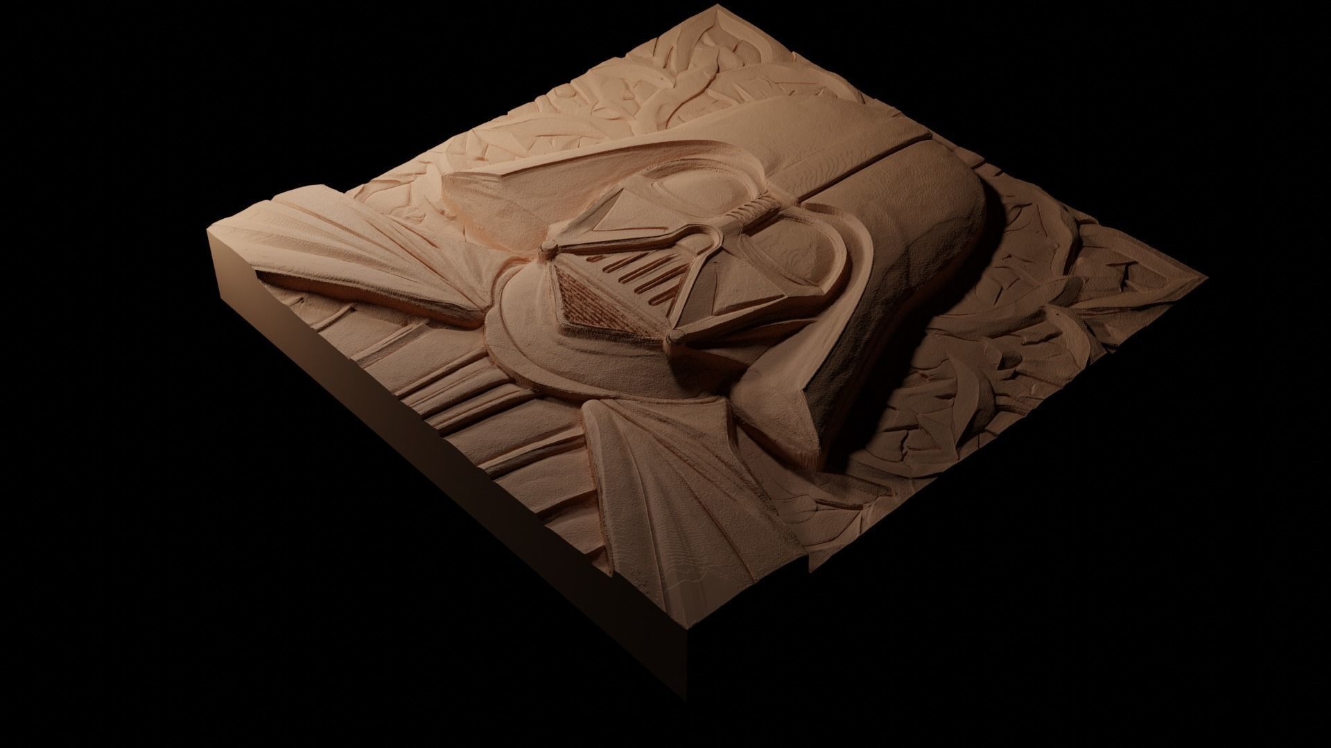 Darth Vader Star Wars CNC 3d Print High Relief Sand Casting 3D print model_1