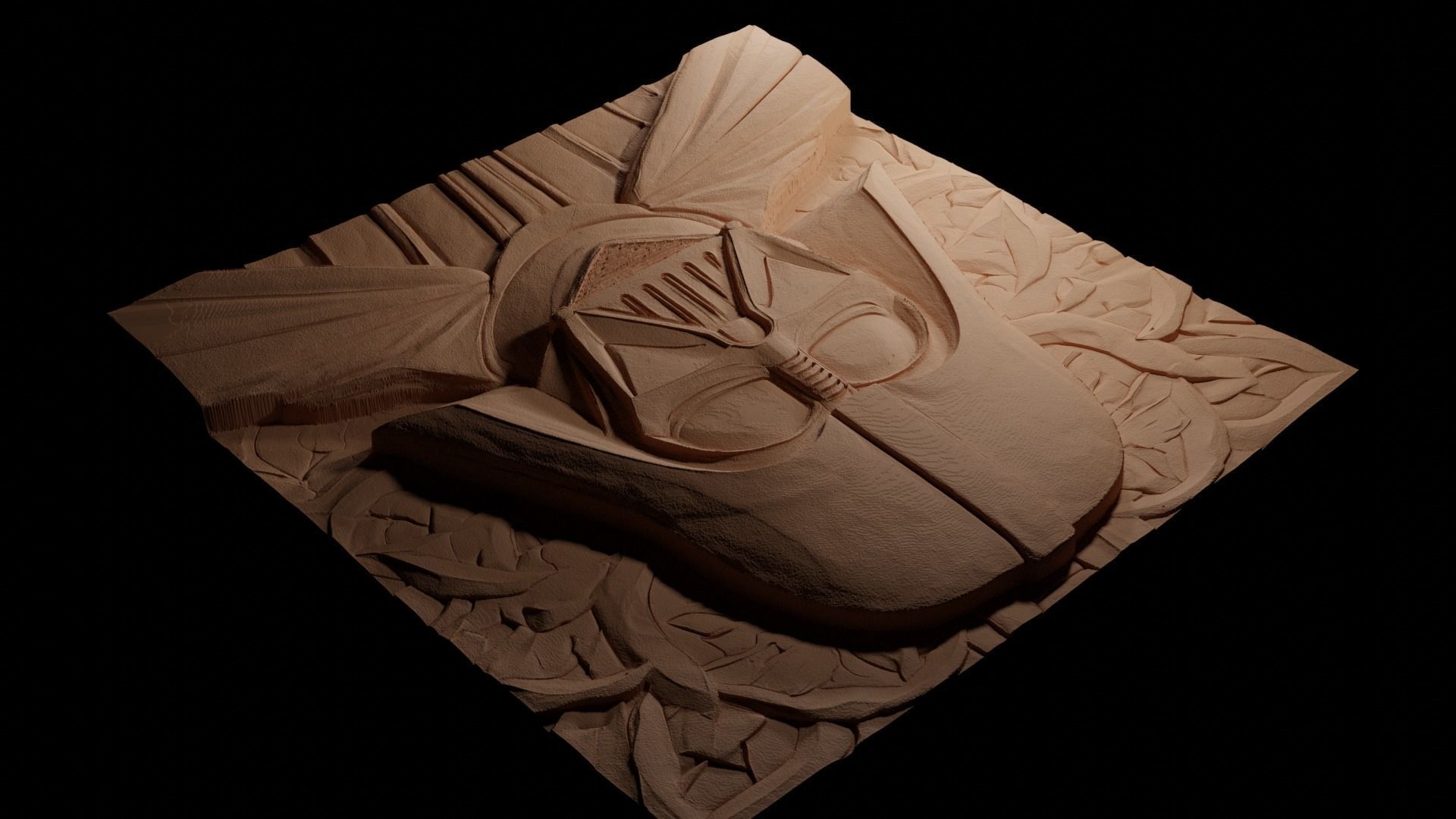 Darth Vader Star Wars CNC 3d Print High Relief Sand Casting 3D print model_3