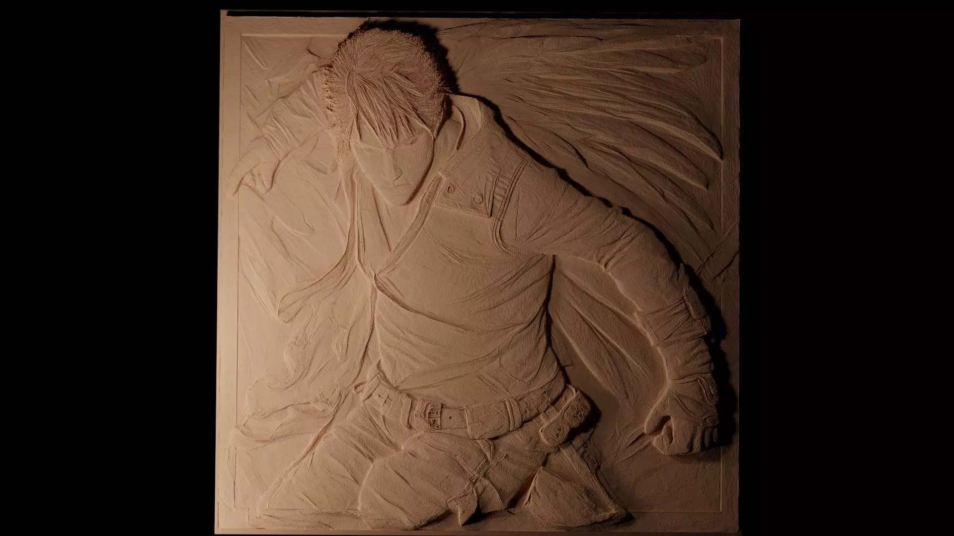 Dante Devil May Cry CNC 3d Print High Relief Sand Casting 3D print model_0