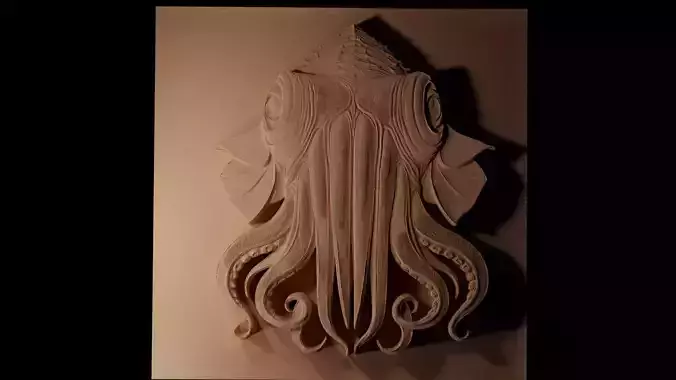 Cuttlefish CNC 3d Print High Relief Sand Casting 3D print model