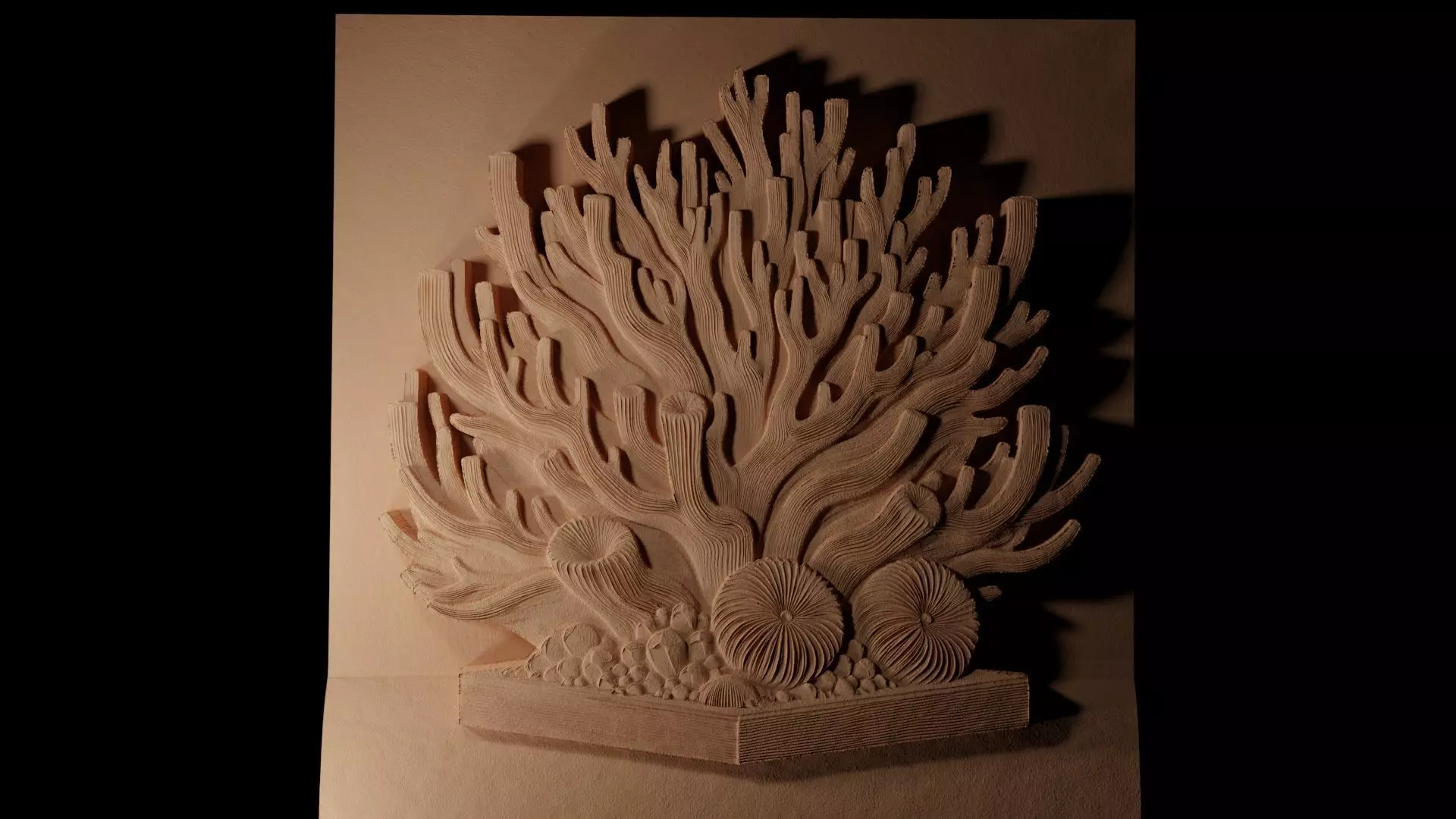 Coral CNC 3d Print High Relief Sand Casting 3D print model_0