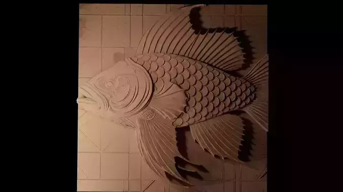 Coelacanth CNC 3d Print High Relief Sand Casting