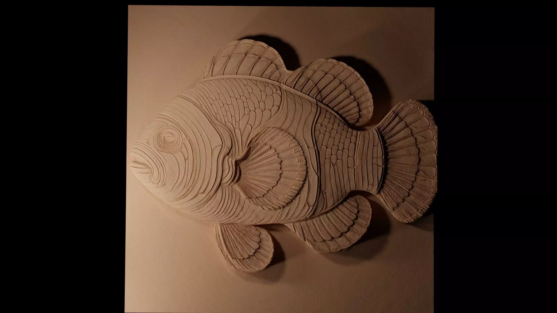 Clownfish CNC 3d Print High Relief Sand Casting 3D print model_0