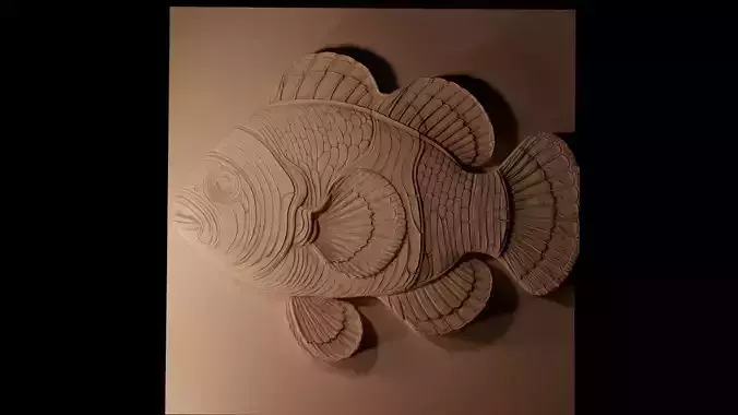 Clownfish CNC 3d Print High Relief Sand Casting 3D print model