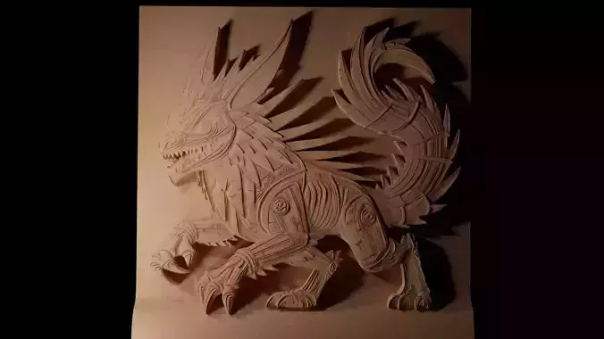 Chupacabra CNC 3d Print High Relief Sand Casting