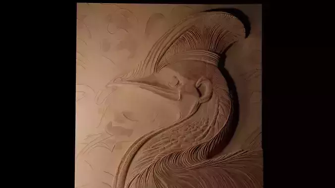 Cassowary CNC 3d Print High Relief Sand Casting 3D print model