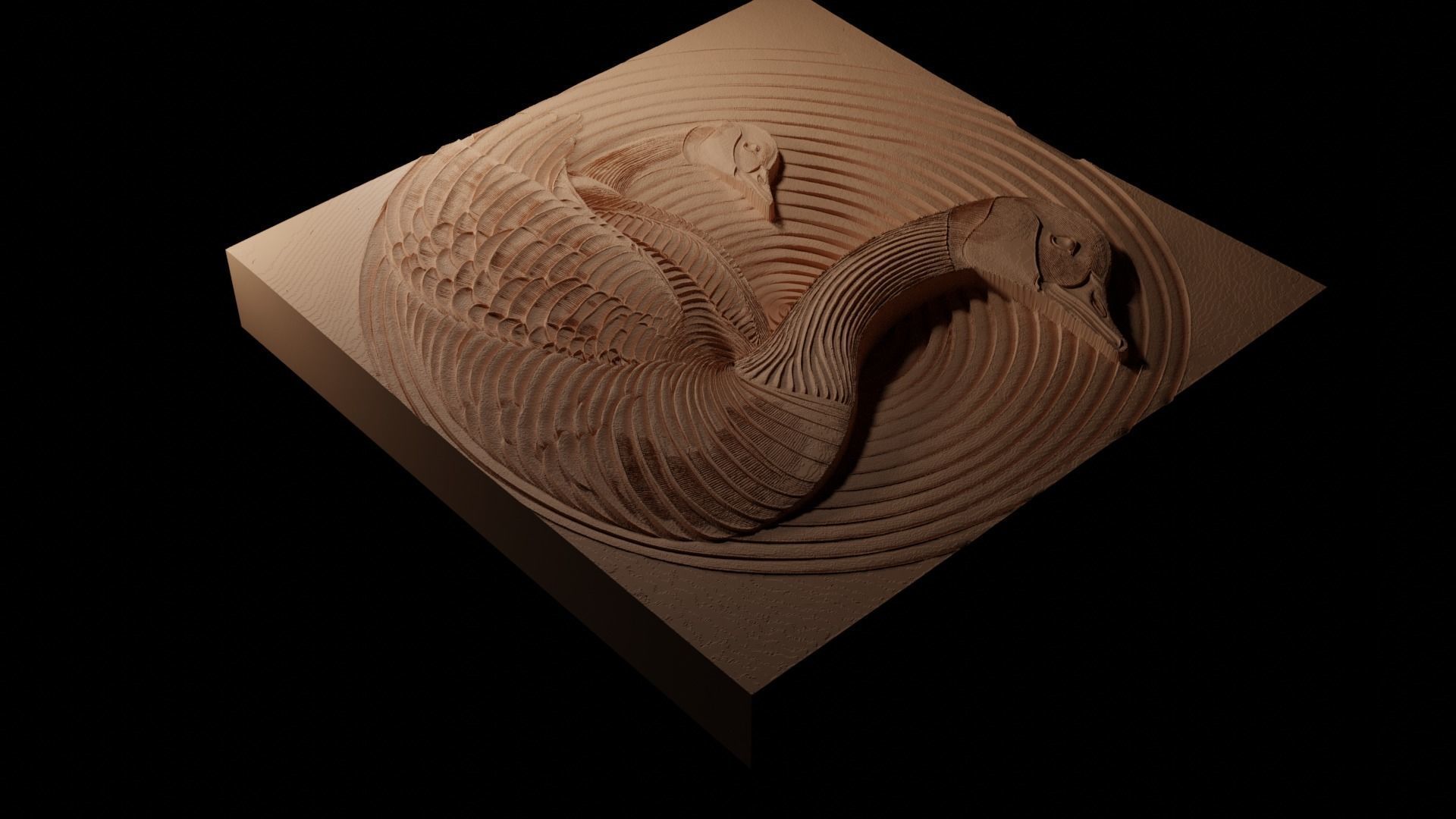 Canada Goose CNC 3d Print High Relief Sand Casting 3D print model_1