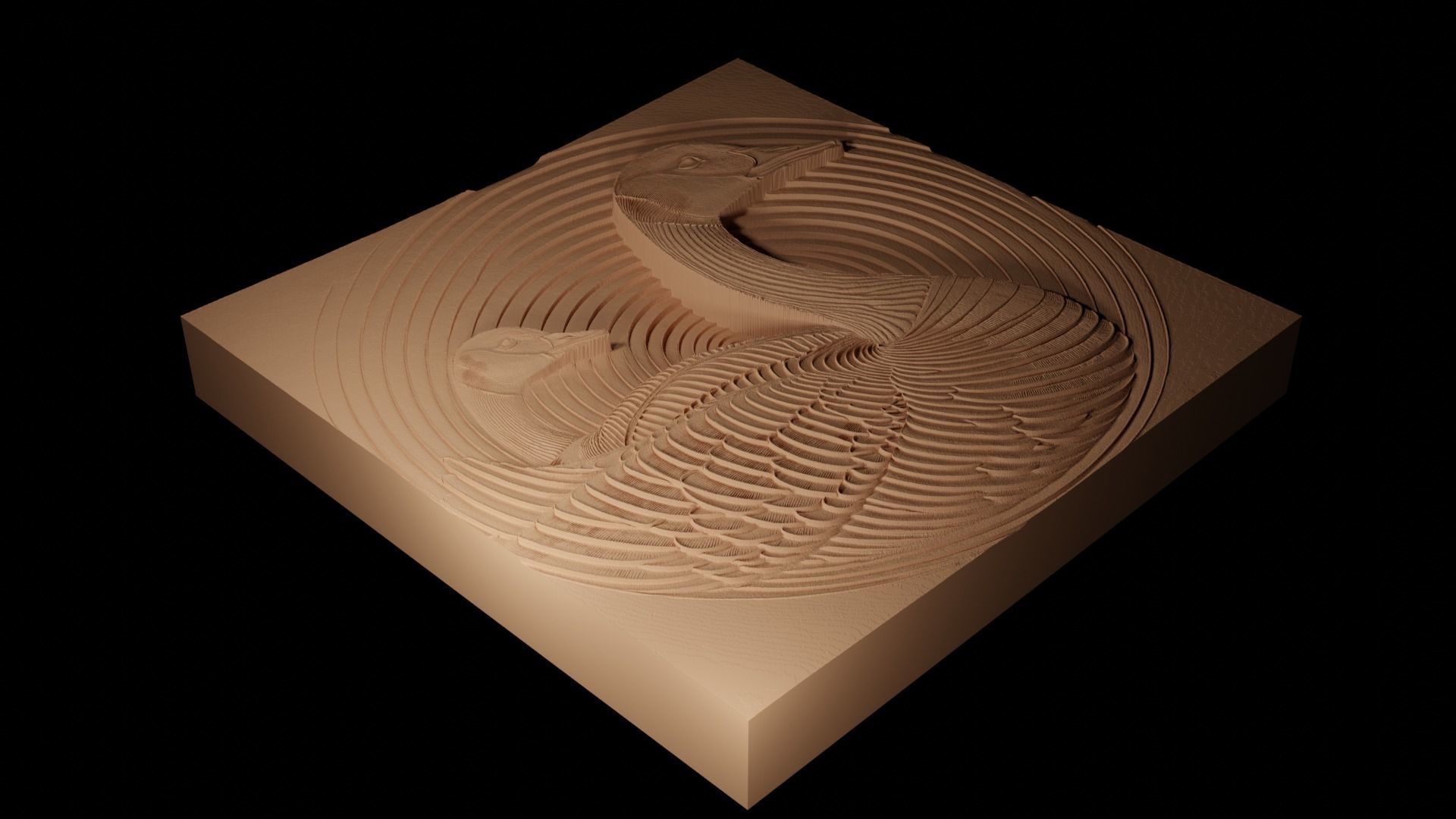 Canada Goose CNC 3d Print High Relief Sand Casting 3D print model_2