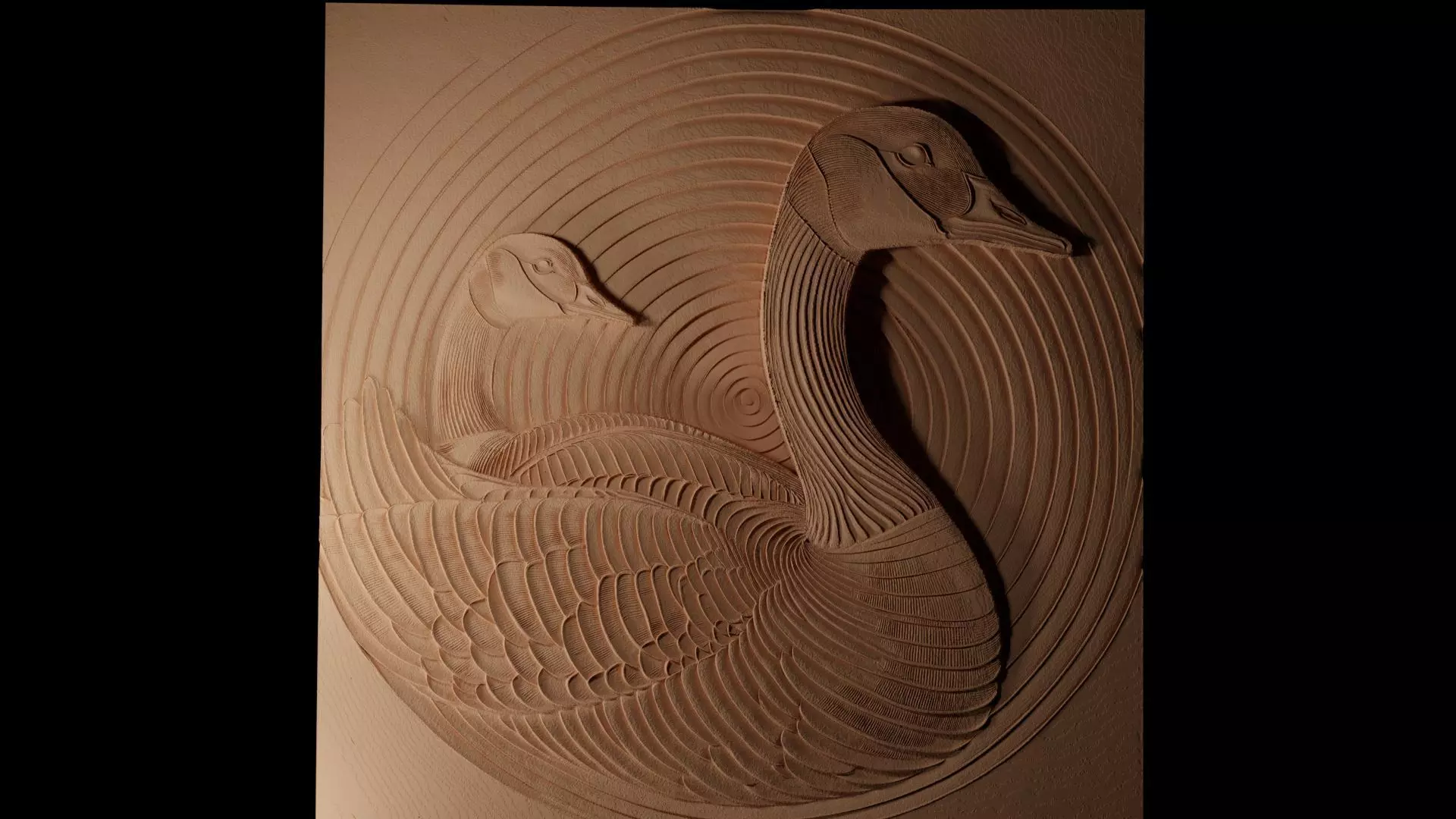 Canada Goose CNC 3d Print High Relief Sand Casting 3D print model_0