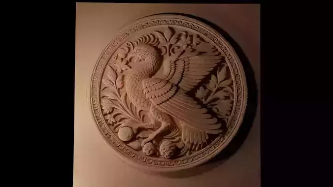 Caladrius CNC 3d Print High Relief Sand Casting 3D print model