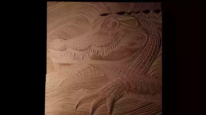 Caiman CNC 3d Print High Relief Sand Casting