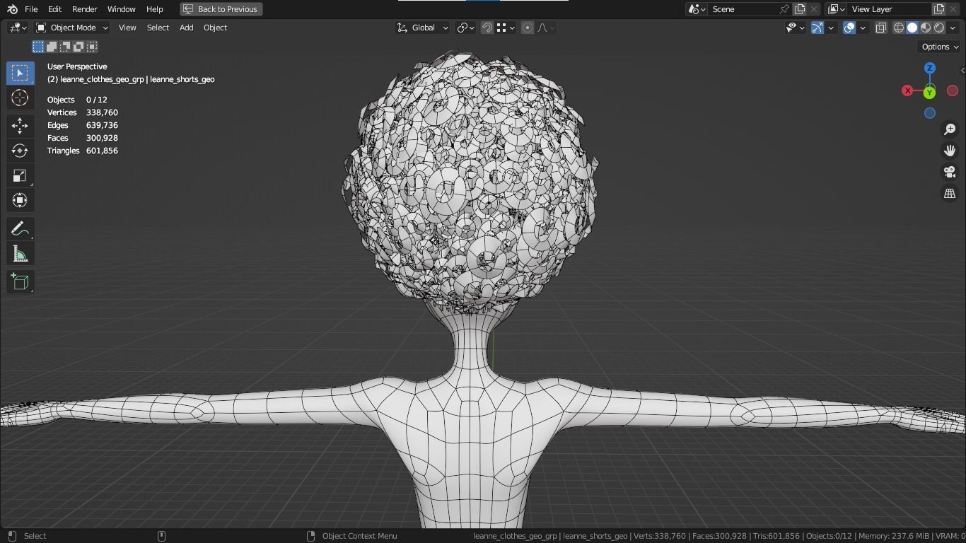 Leanne cartoon girl teen character 3D model_11