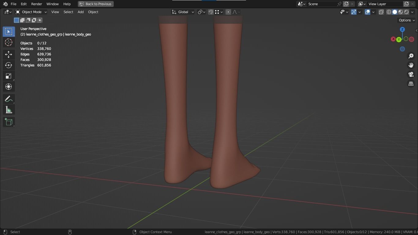 Leanne cartoon girl teen character 3D model_36