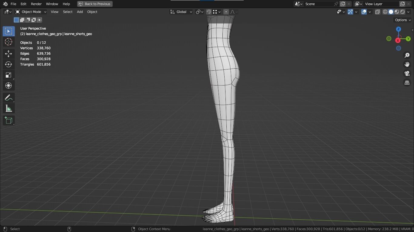 Leanne cartoon girl teen character 3D model_27