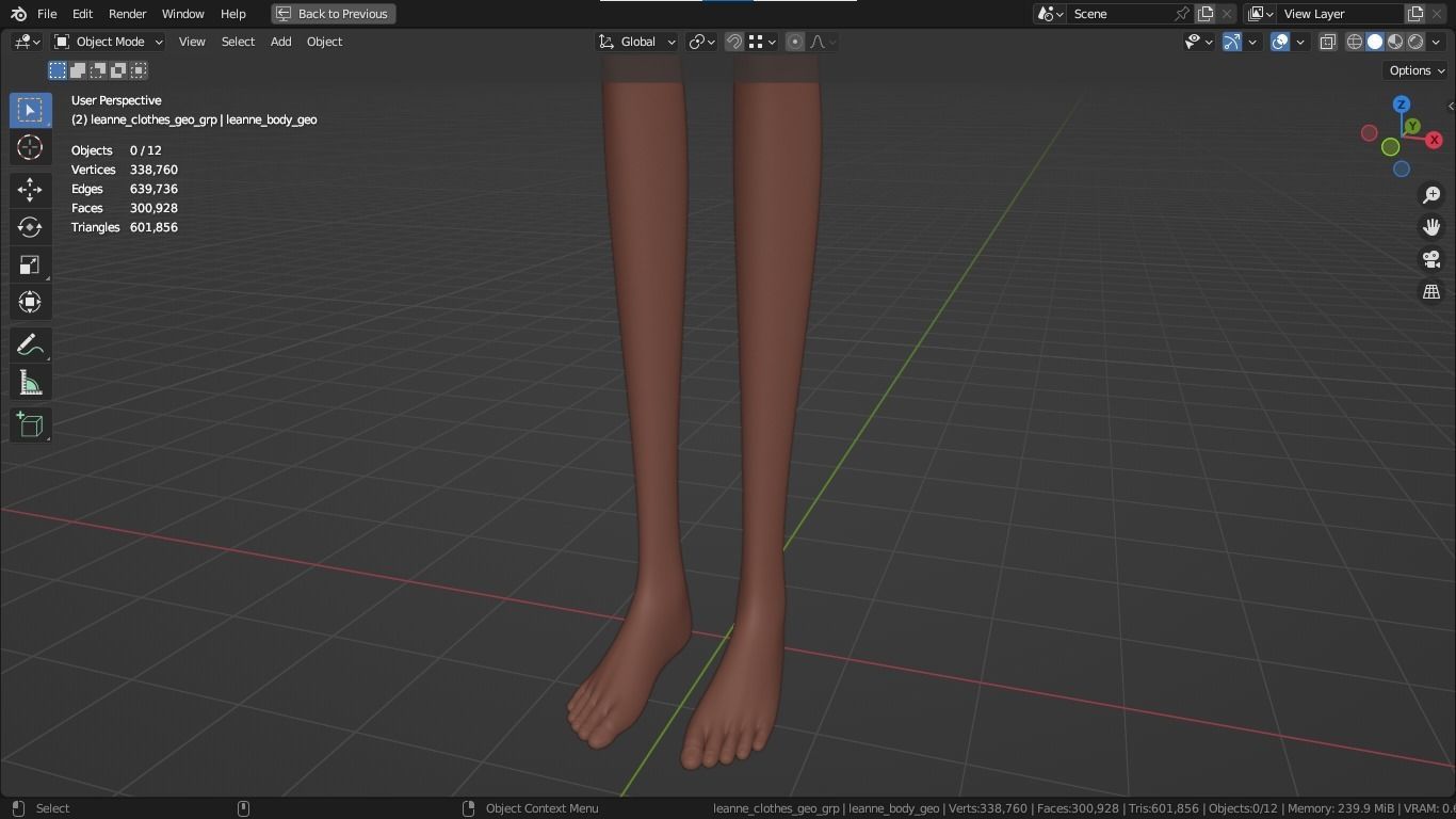 Leanne cartoon girl teen character 3D model_34