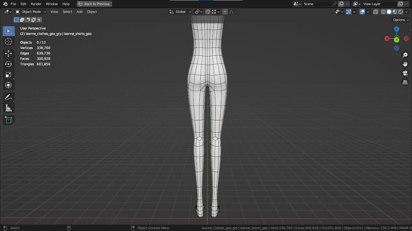 Leanne cartoon girl teen character 3D model_29