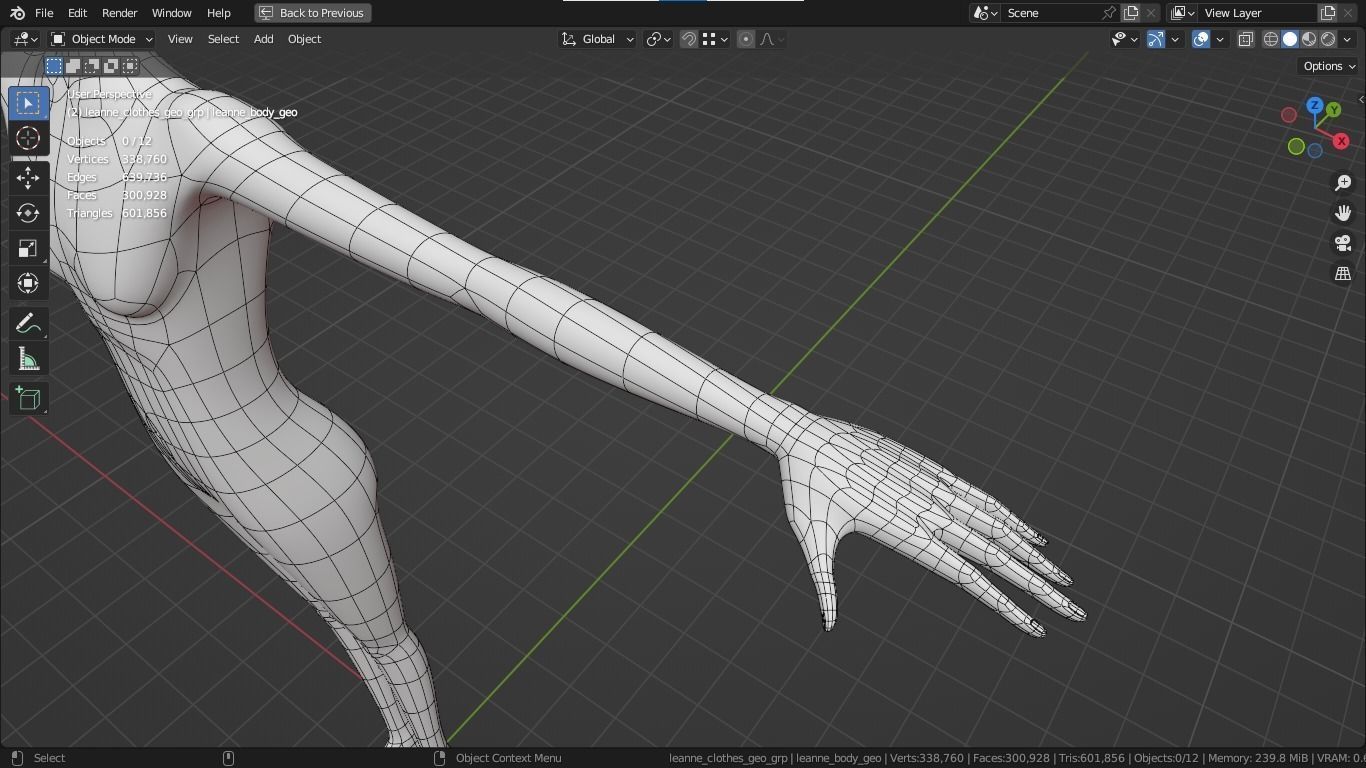 Leanne cartoon girl teen character 3D model_31