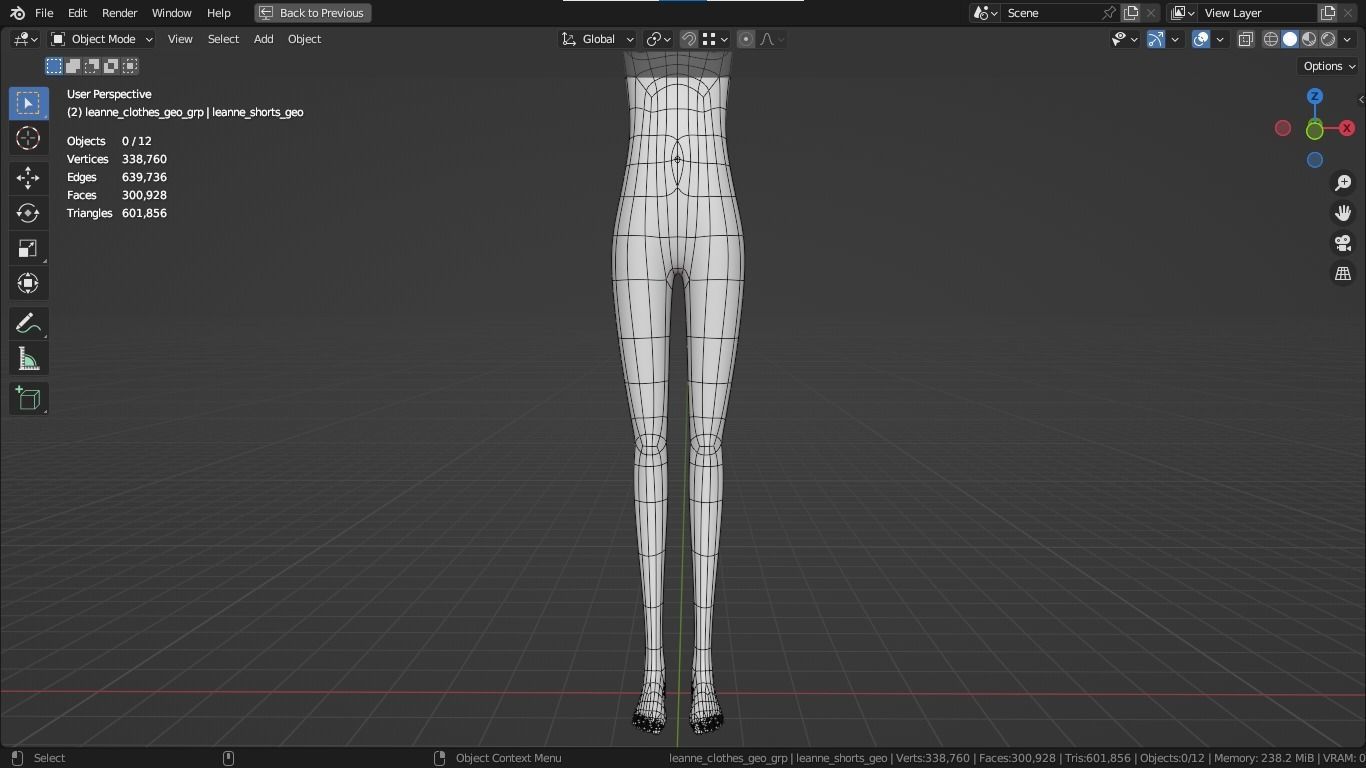 Leanne cartoon girl teen character 3D model_25