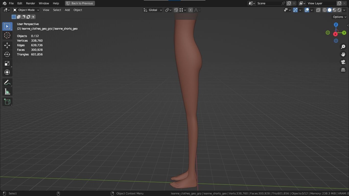 Leanne cartoon girl teen character 3D model_26