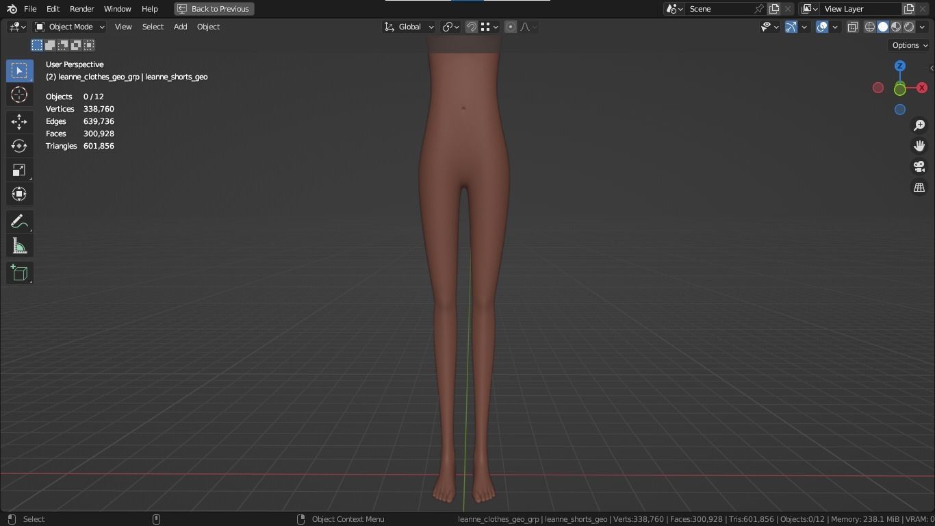 Leanne cartoon girl teen character 3D model_24