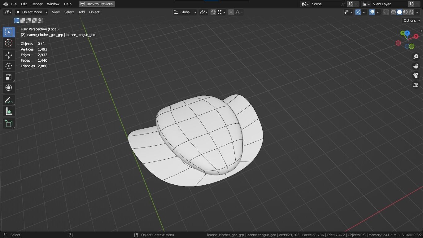 Leanne cartoon girl teen character 3D model_41
