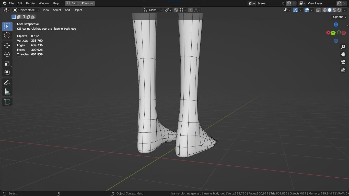 Leanne cartoon girl teen character 3D model_37