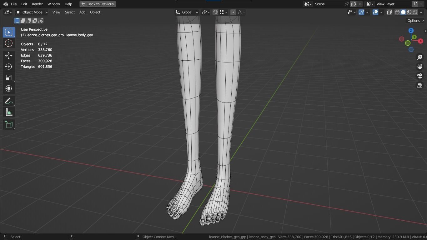 Leanne cartoon girl teen character 3D model_35