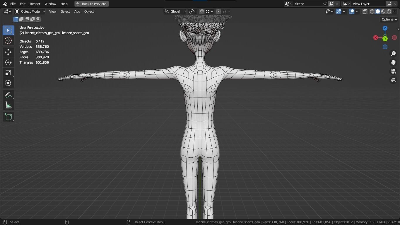 Leanne cartoon girl teen character 3D model_23