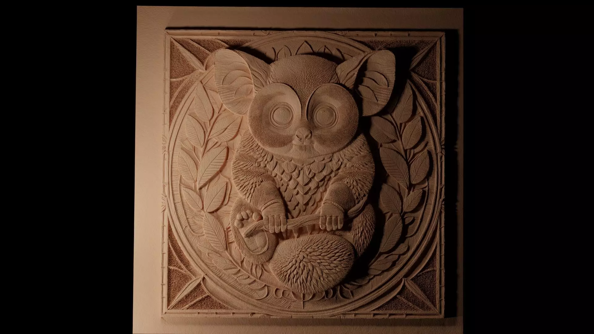 Bushbaby CNC 3d Print High Relief Sand Casting 3D print model_0