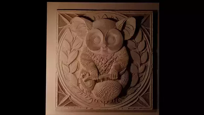 Bushbaby CNC 3d Print High Relief Sand Casting