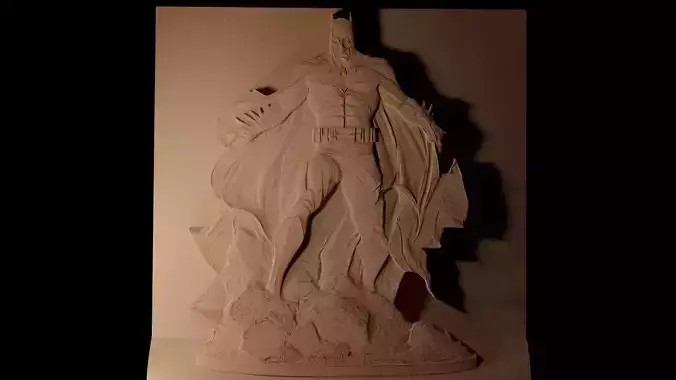 Bruce Wayne CNC 3d Print High Relief Sand Casting 3D print model