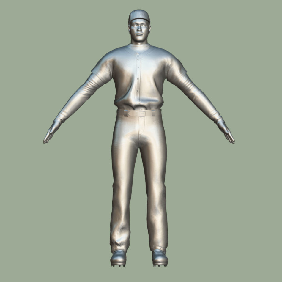 T-Pose Rigged Shohei Ohtani Los Angeles Dodgers 3D model_4