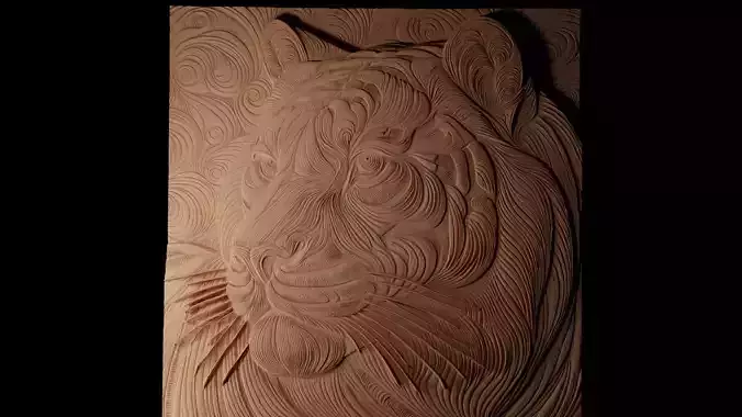 Bengal Tiger CNC 3d Print High Relief Sand Casting