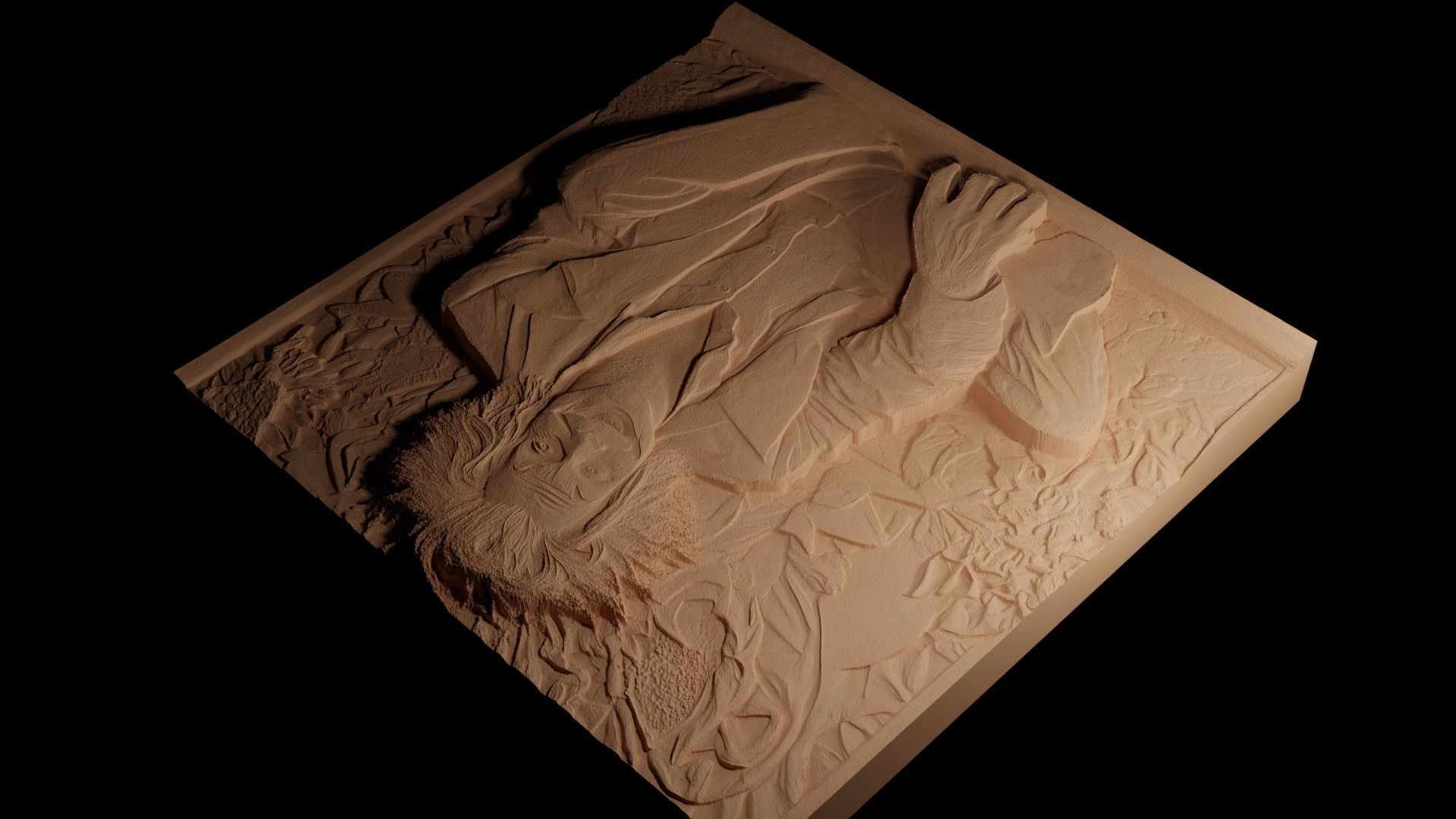 Beetlejuice CNC 3d Print High Relief Sand Casting 3D print model_4